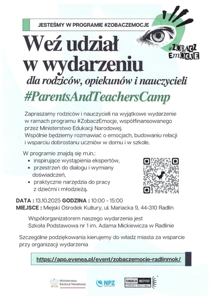 O emocjach, oraz o relacjach z dziećmi. Zaproszenie na Spotkanie.