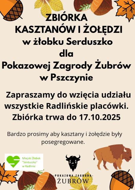 Ponawiamy zbiórkę dla zwierząt w Zagrodzie Żubrów.